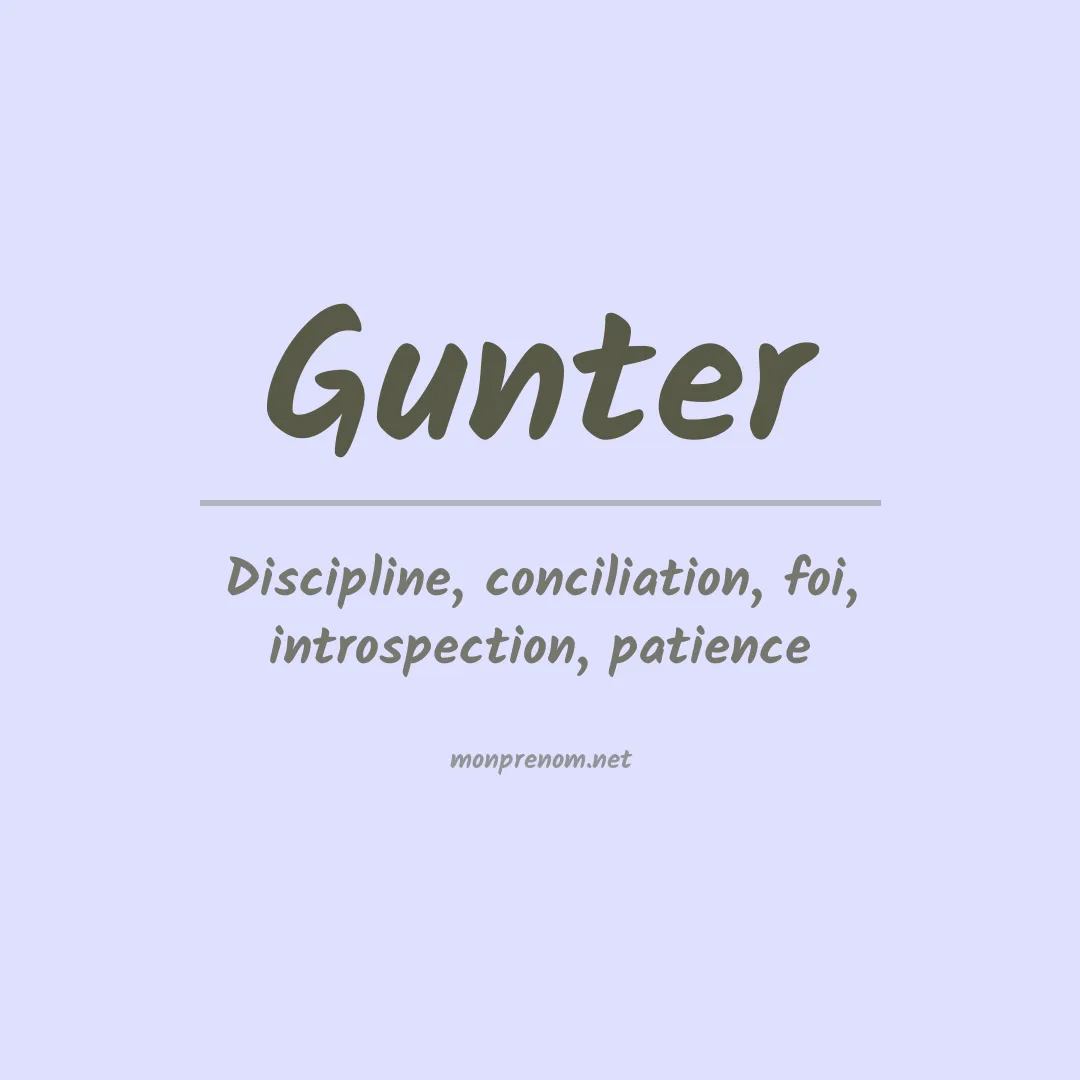 Signification du Prénom Gunter