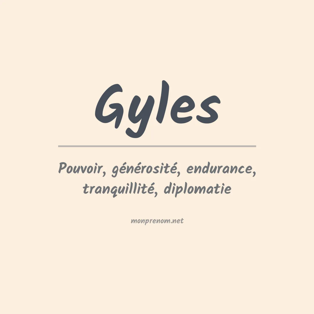 Signification du Prénom Gyles