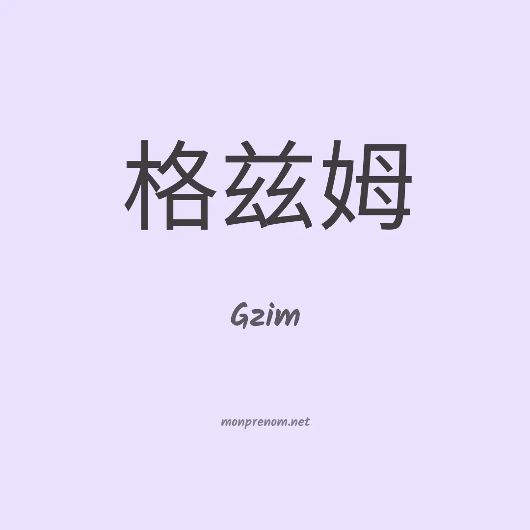 Gzim en chino