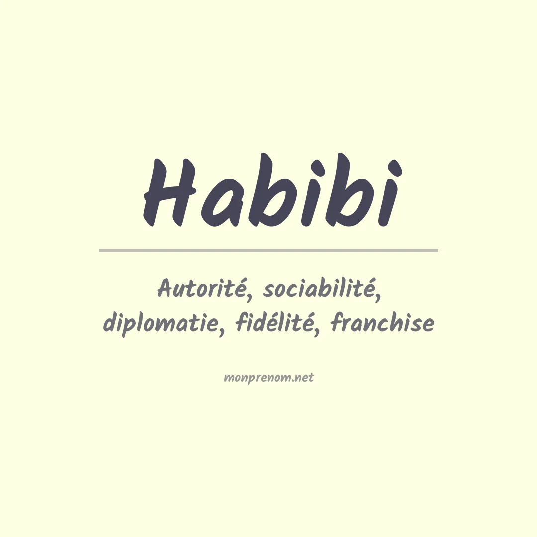Signification du Prénom Habibi