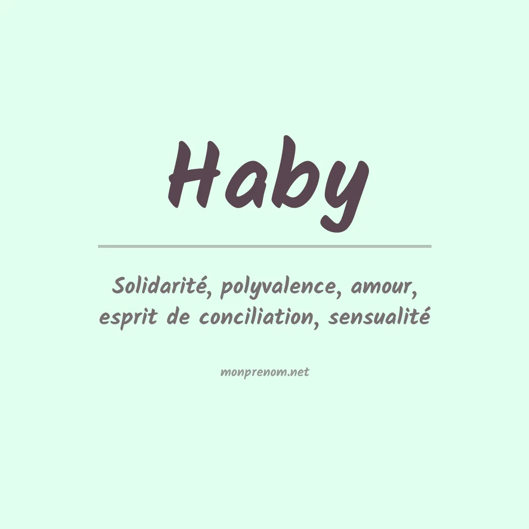 Signification du Prénom Haby