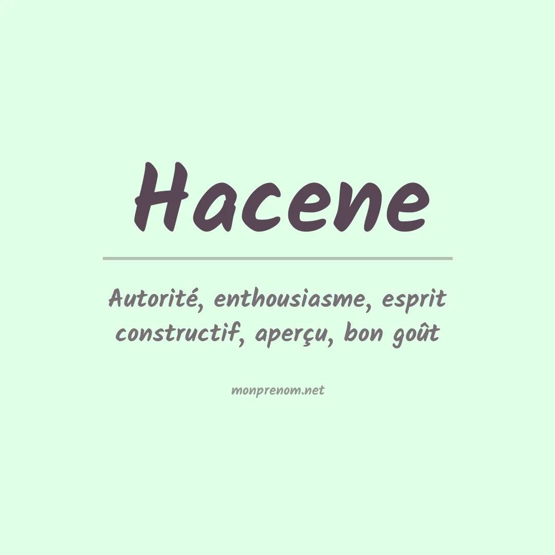 Signification du Prénom Hacene Signification du Prénom Hacene