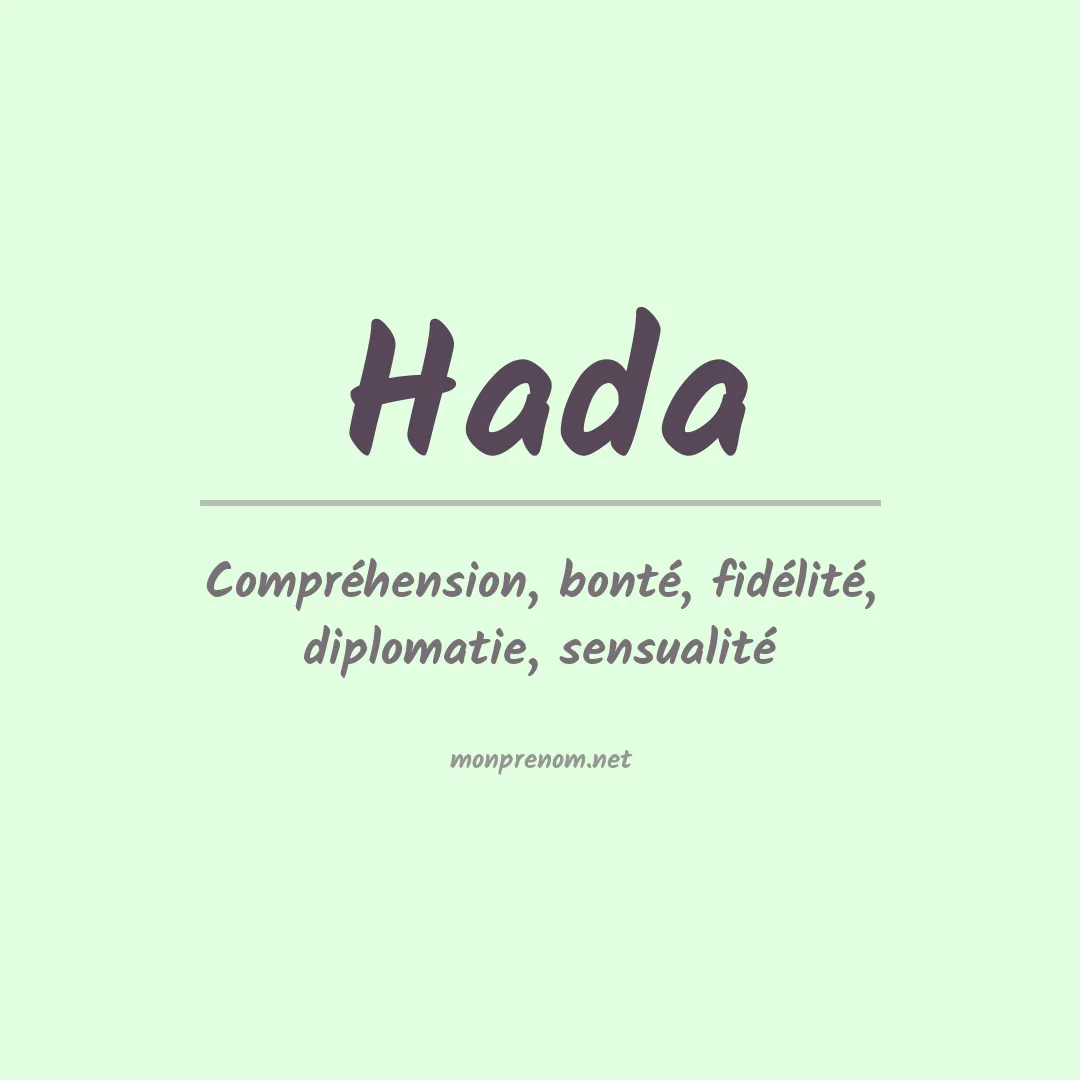 Signification du Prénom Hada
