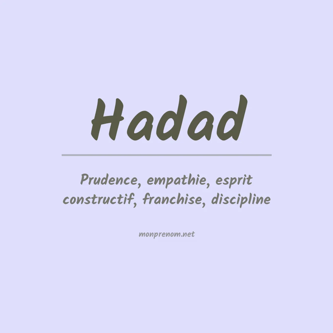 Signification du Prénom Hadad