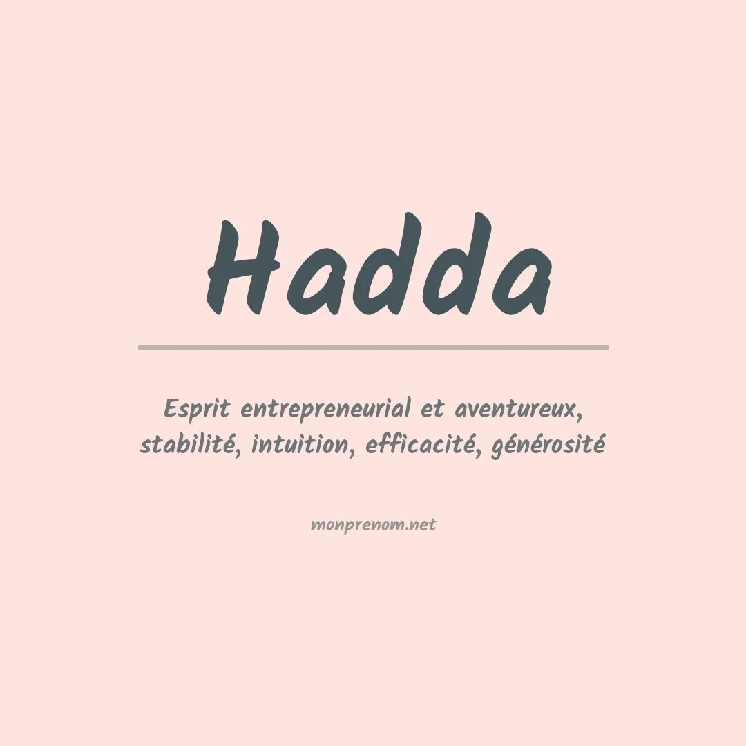 Signification du Prénom Hadda Signification du Prénom Hadda