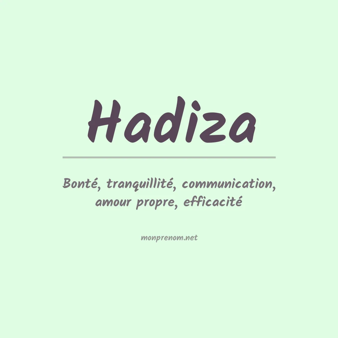 Signification du Prénom Hadiza Signification du Prénom Hadiza