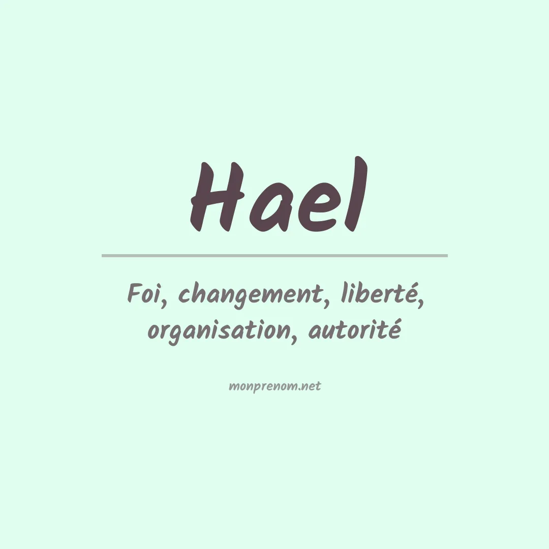 Signification du Prénom Hael Signification du Prénom Hael