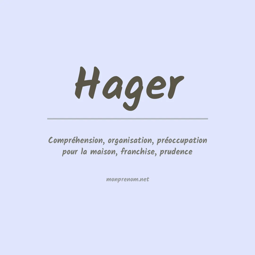 Signification du Prénom Hager
