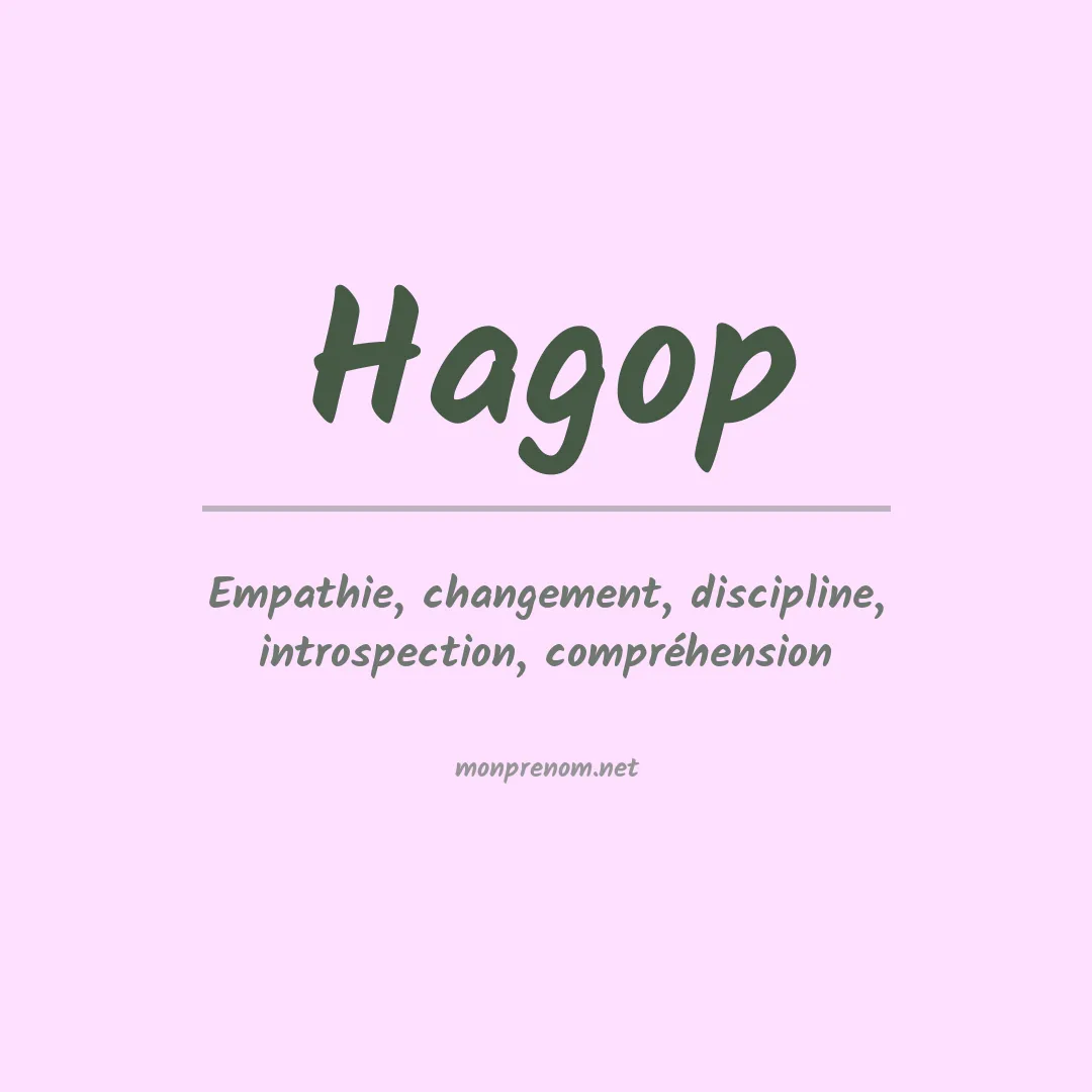 Signification du Prénom Hagop Signification du Prénom Hagop