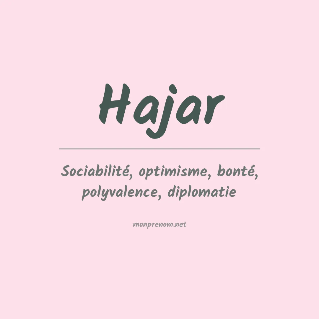 Signification du Prénom Hajar