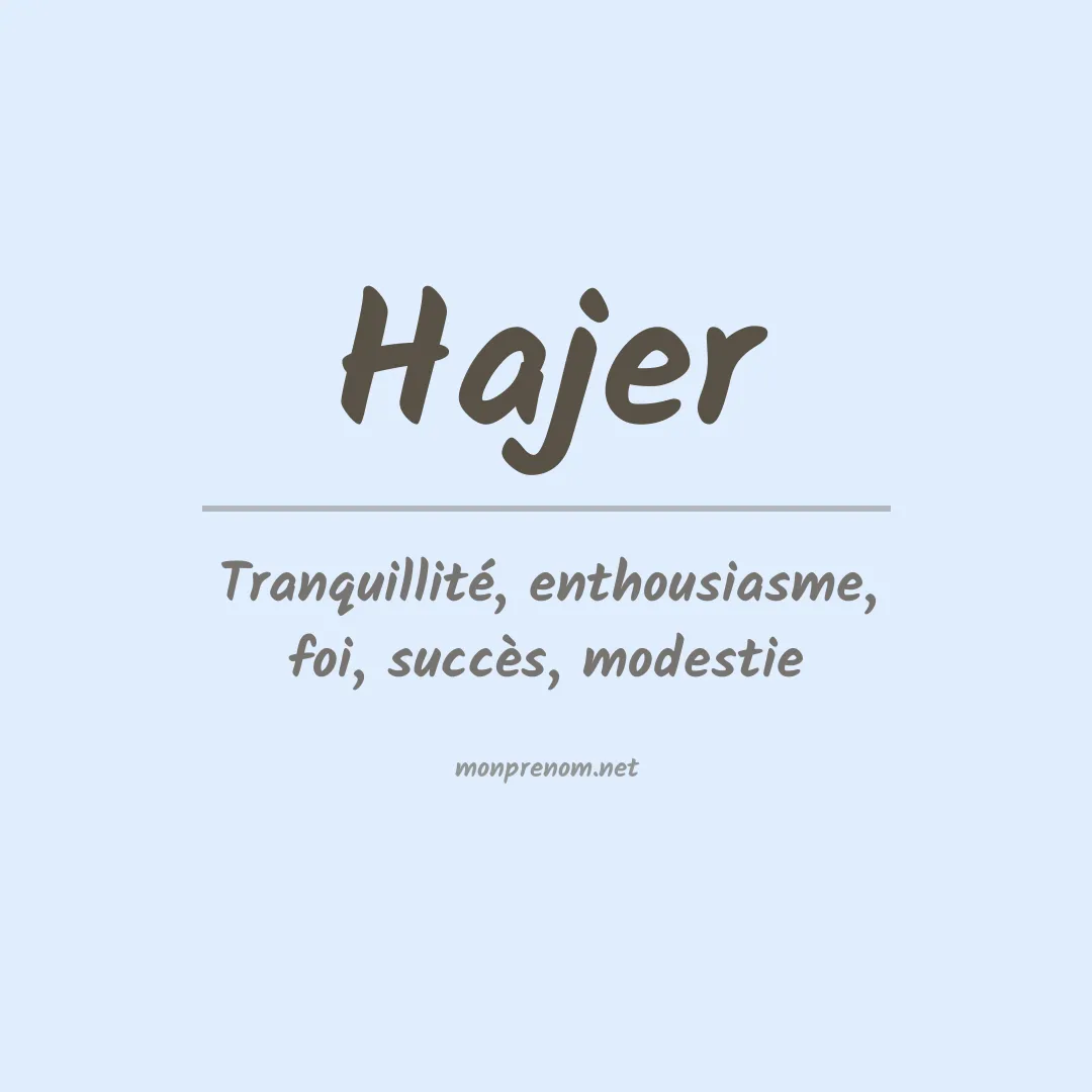 Signification du Prénom Hajer Signification du Prénom Hajer
