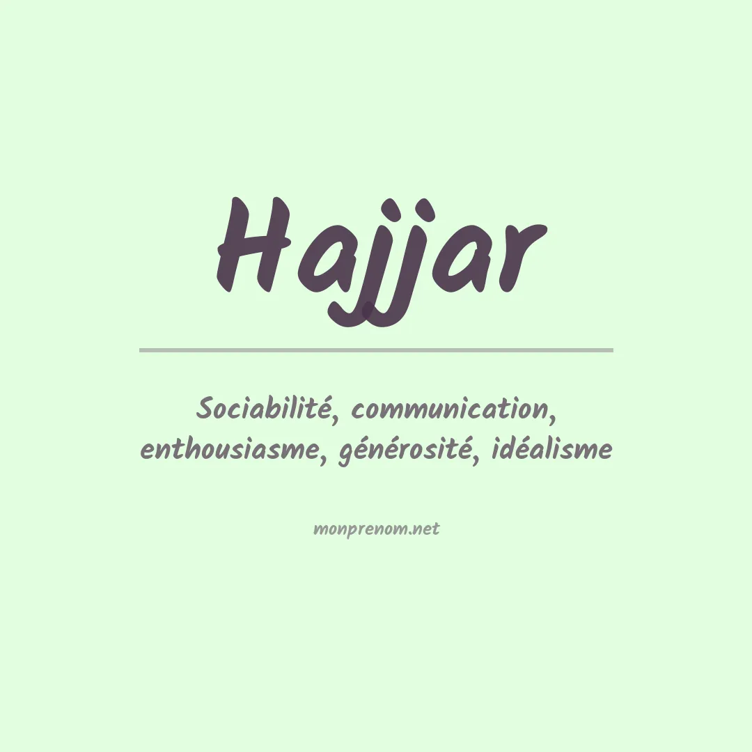 Signification du Prénom Hajjar