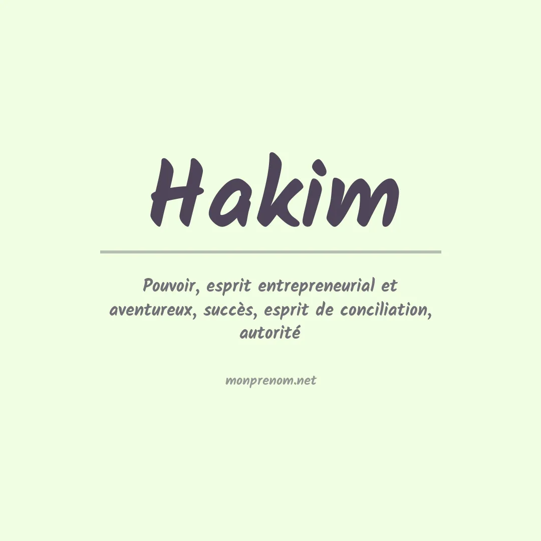 Signification du Prénom Hakim