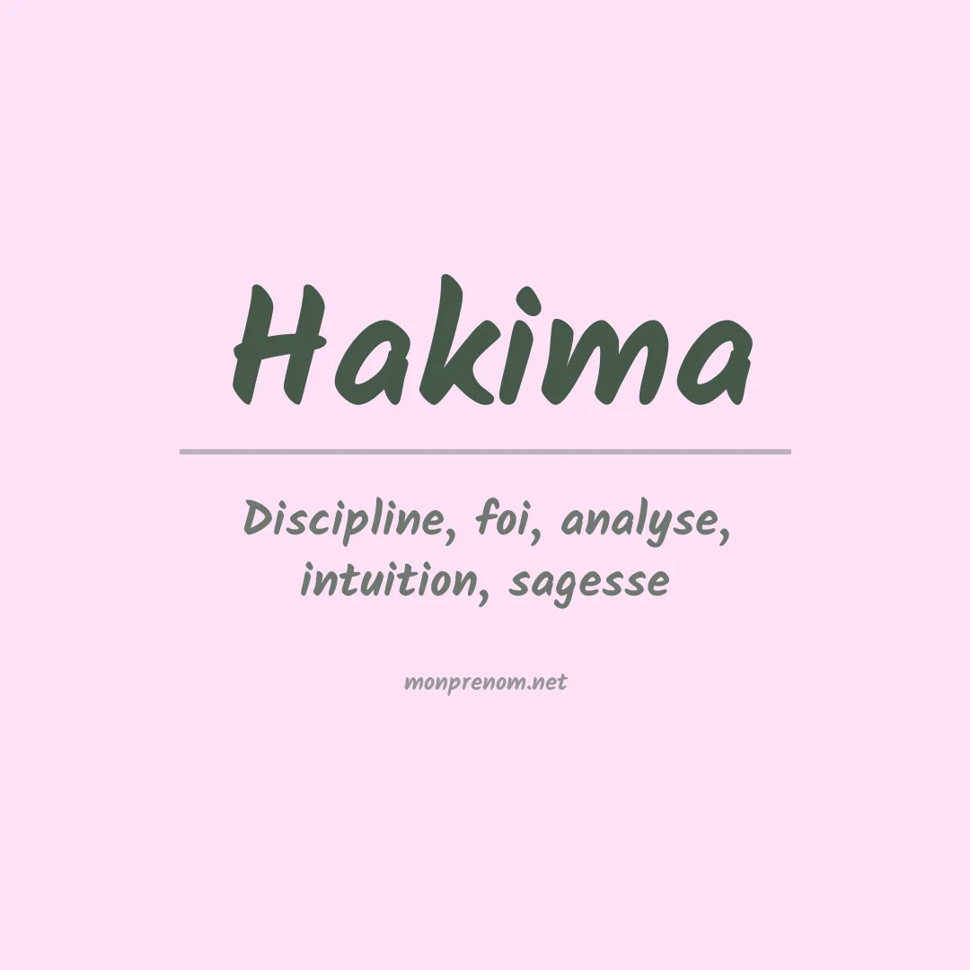 Signification du Prénom Hakima Signification du Prénom Hakima