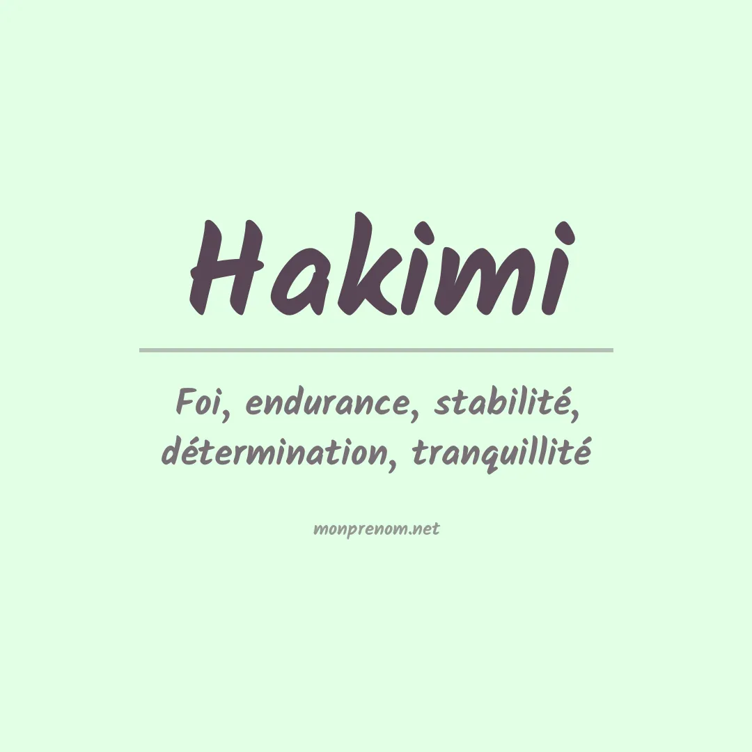 Signification du Prénom Hakimi