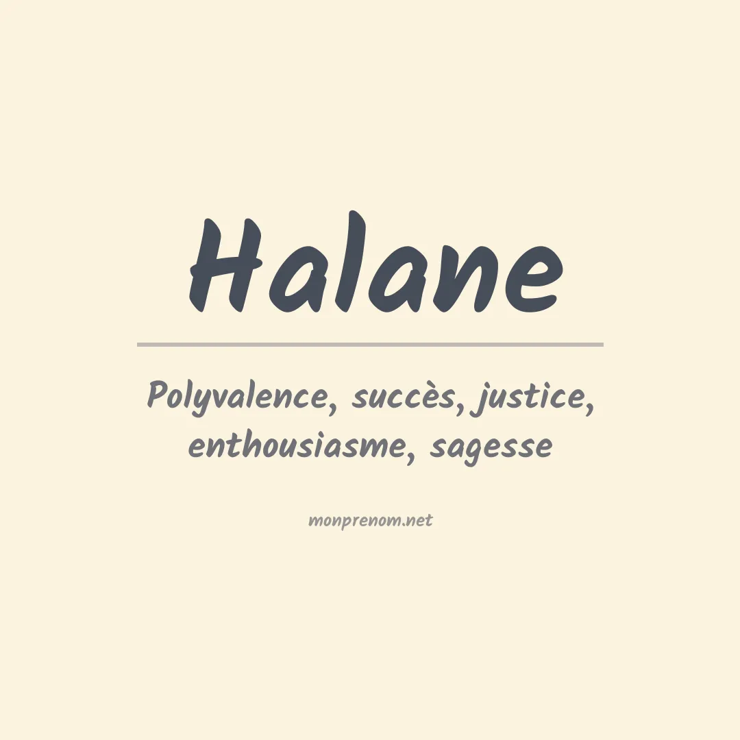 Signification du Prénom Halane