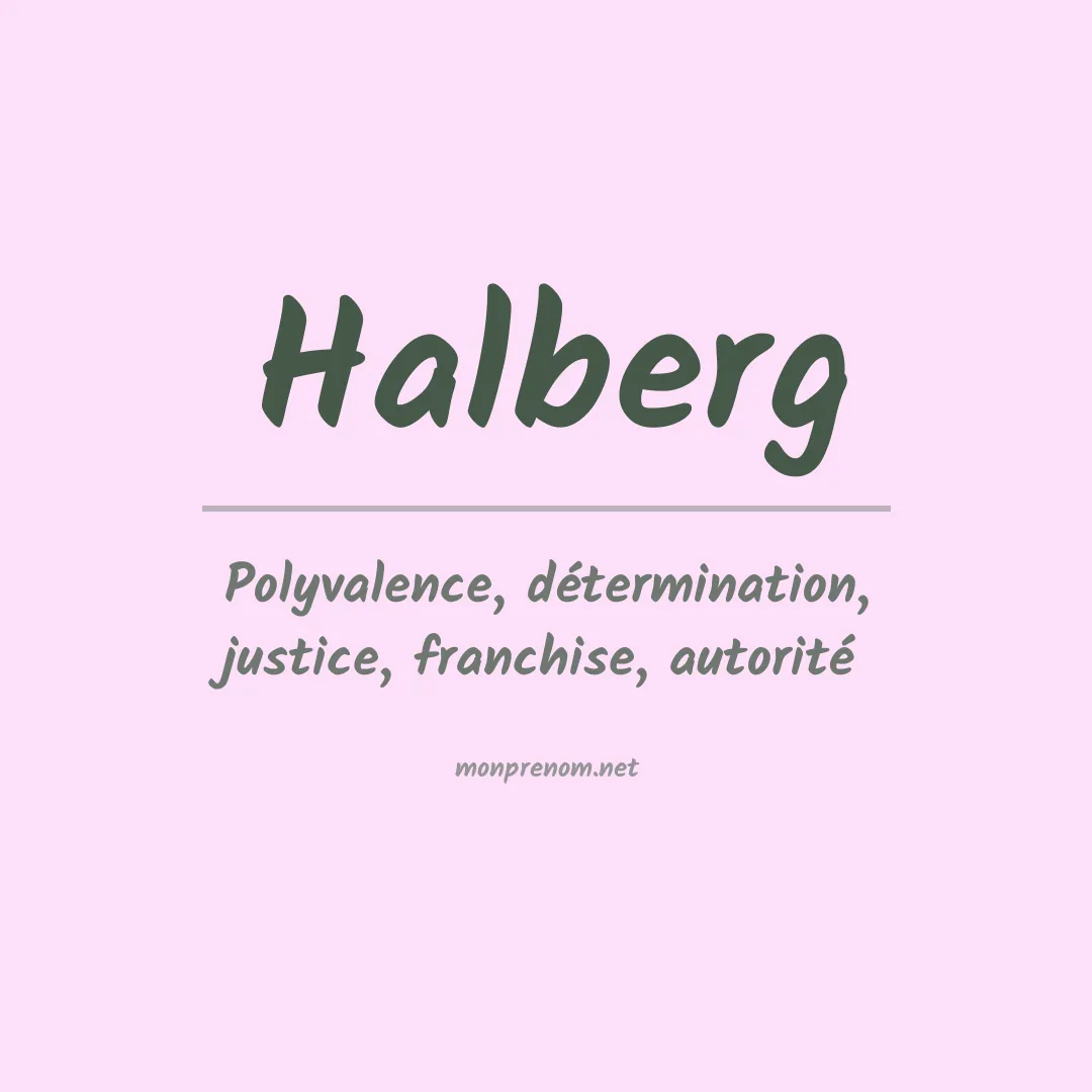 Signification du Prénom Halberg