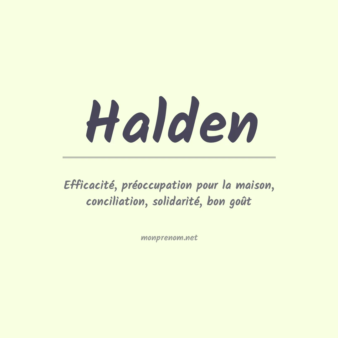 Signification du Prénom Halden