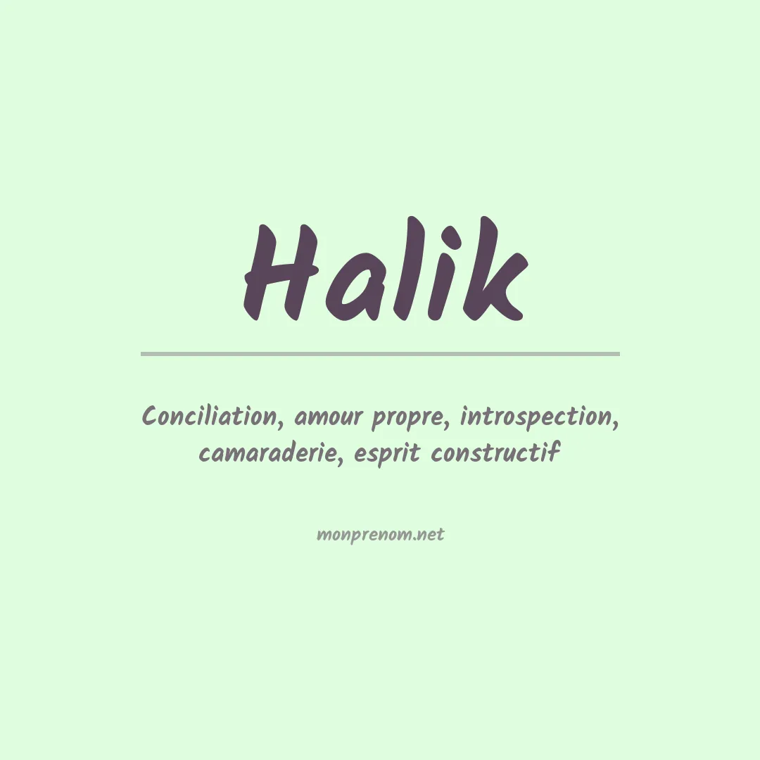 Signification du Prénom Halik