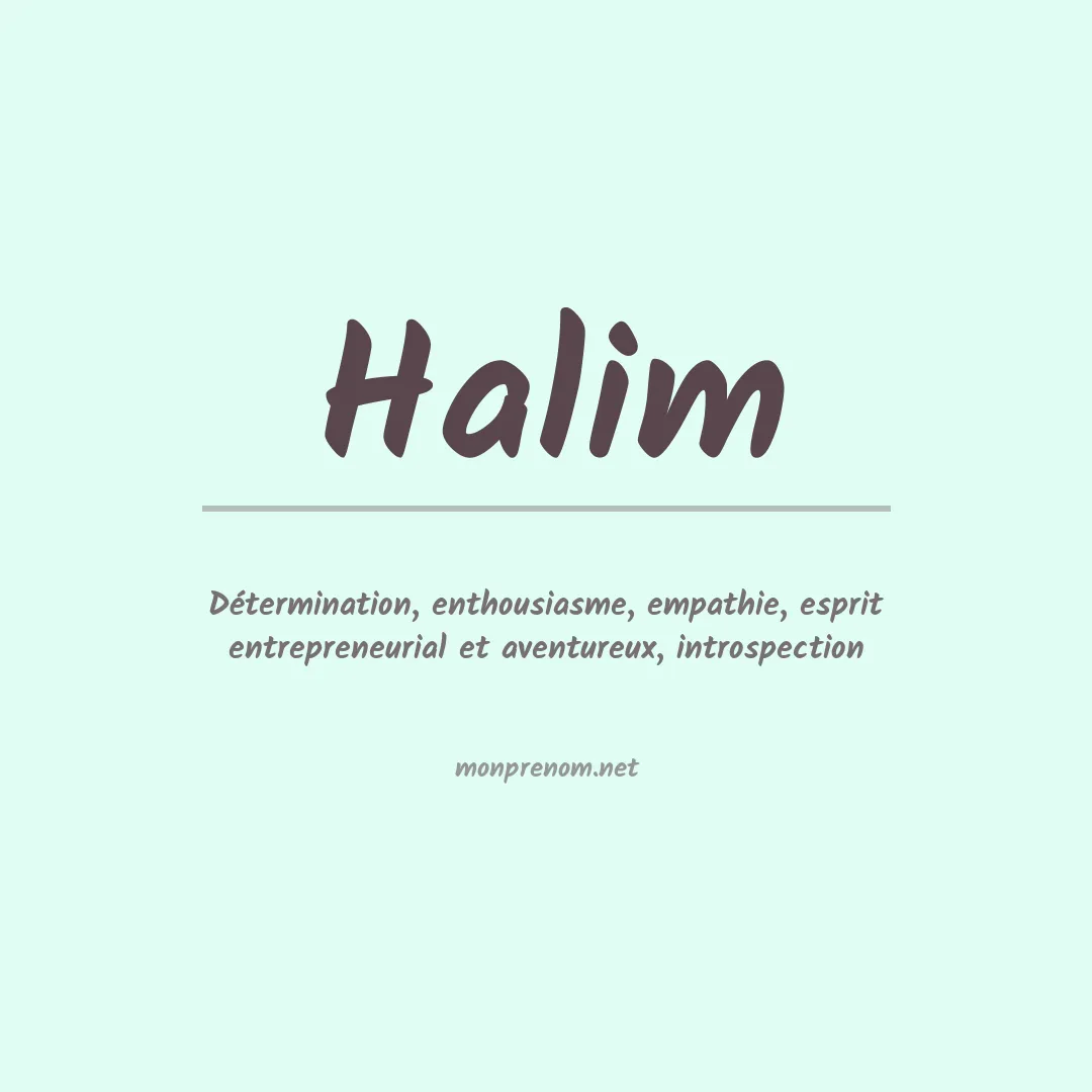 Signification du Prénom Halim