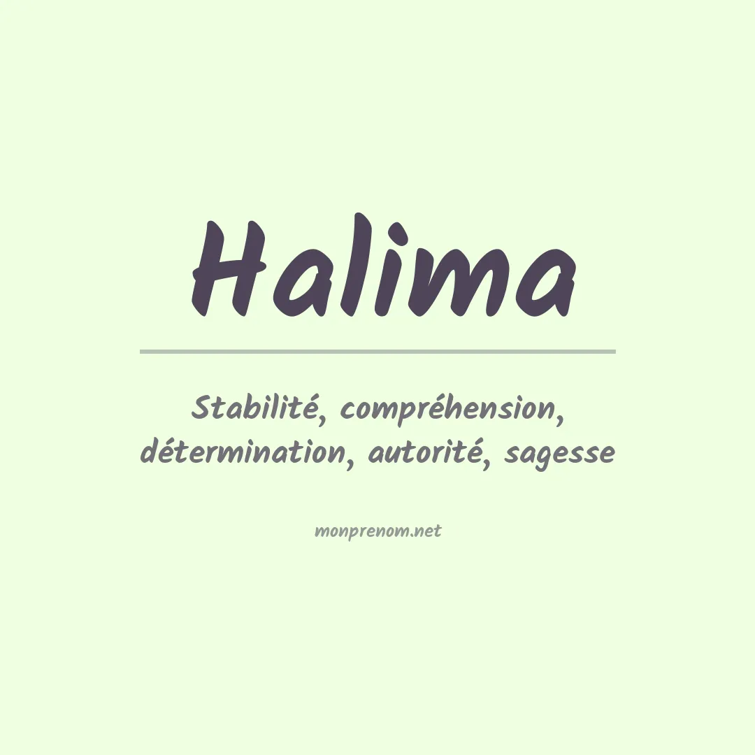 Signification du Prénom Halima