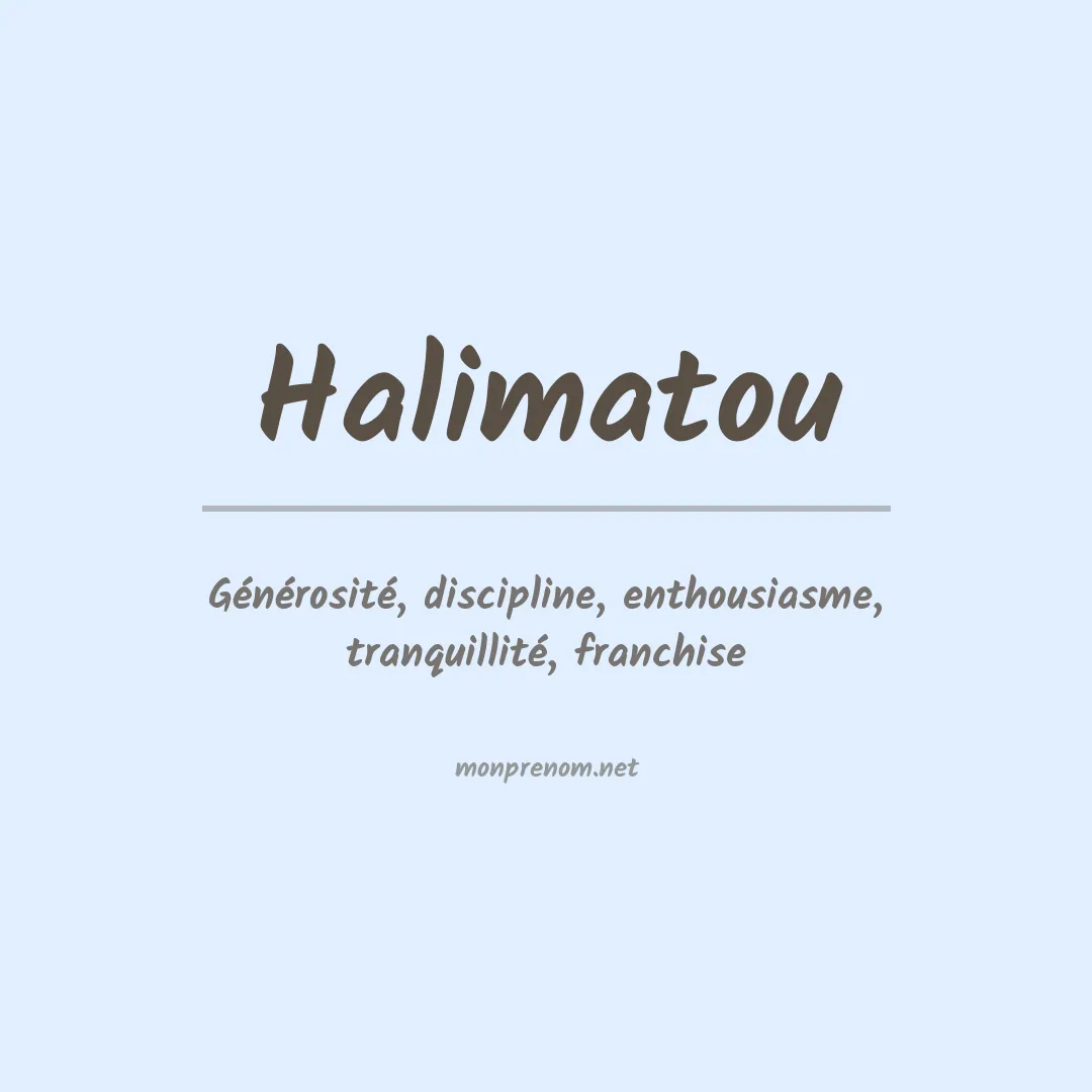 Signification du Prénom Halimatou Signification du Prénom Halimatou