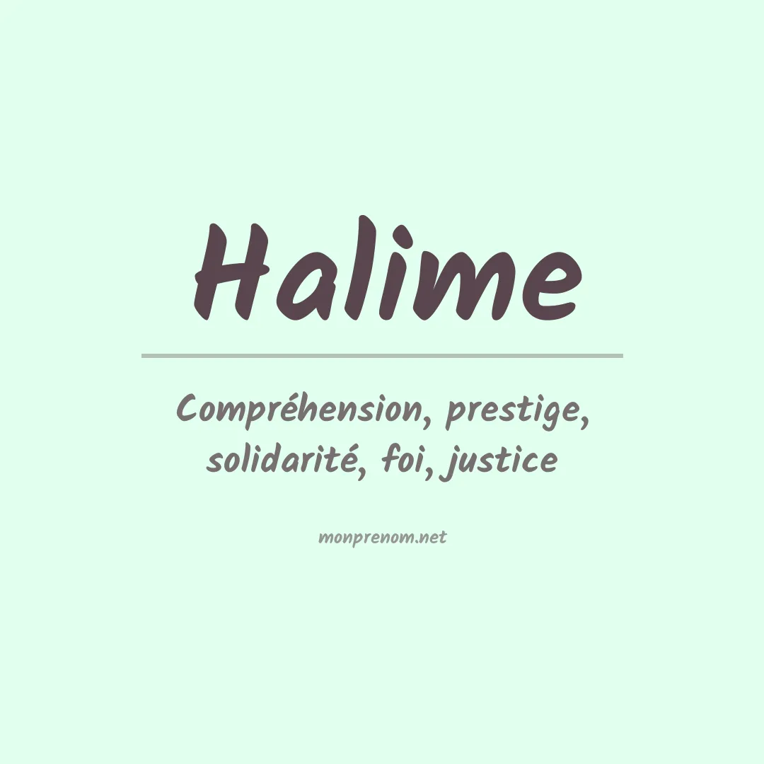 Signification du Prénom Halime Signification du Prénom Halime