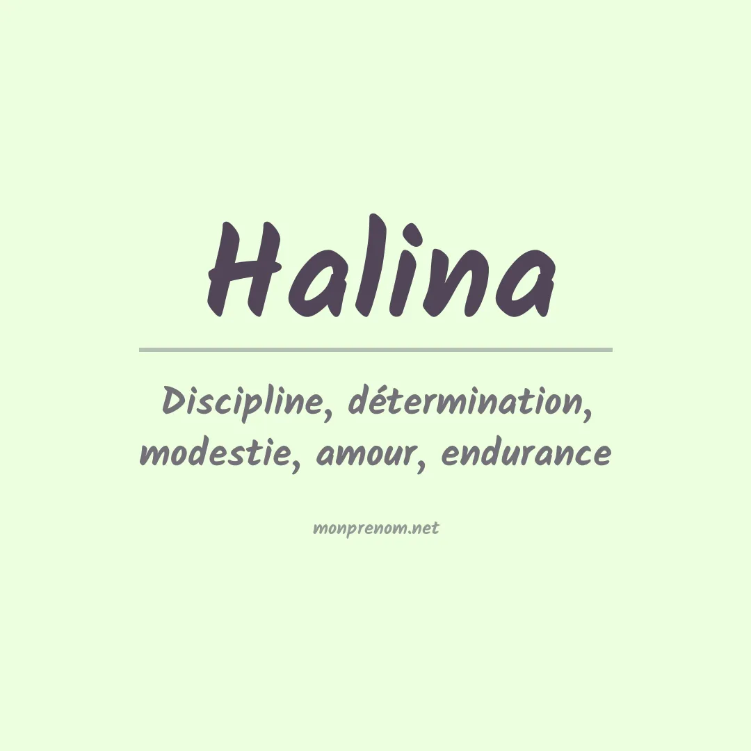 Signification du Prénom Halina