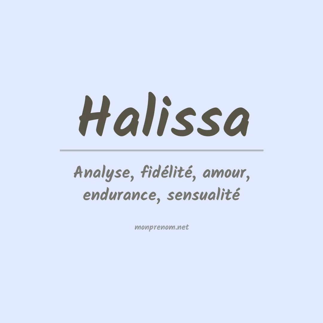 Signification du Prénom Halissa