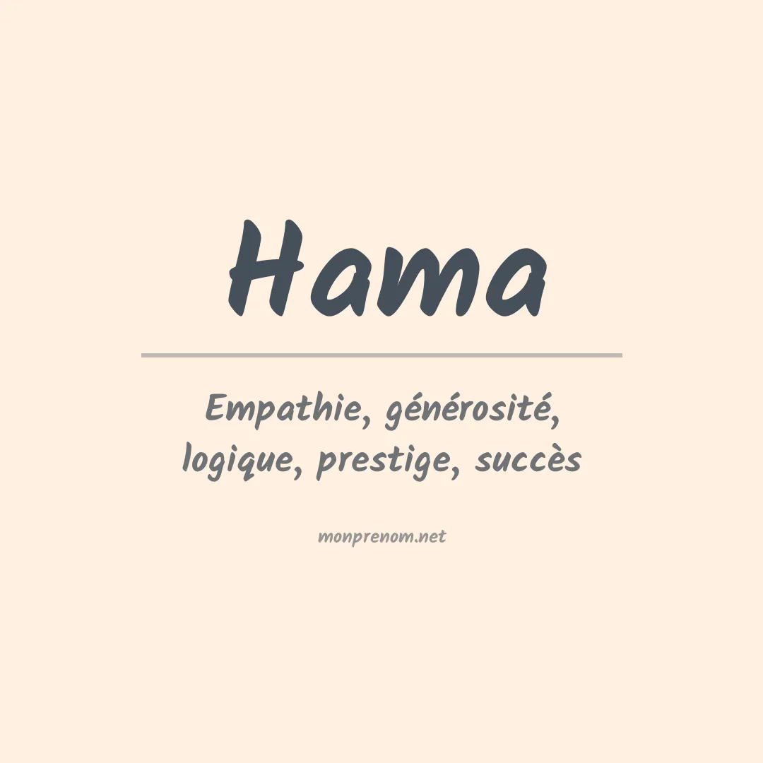 Signification du Prénom Hama