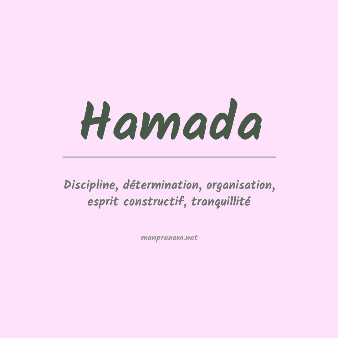 Signification du Prénom Hamada