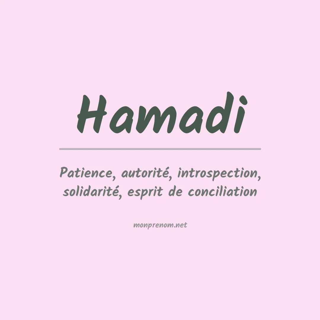 Signification du Prénom Hamadi Signification du Prénom Hamadi