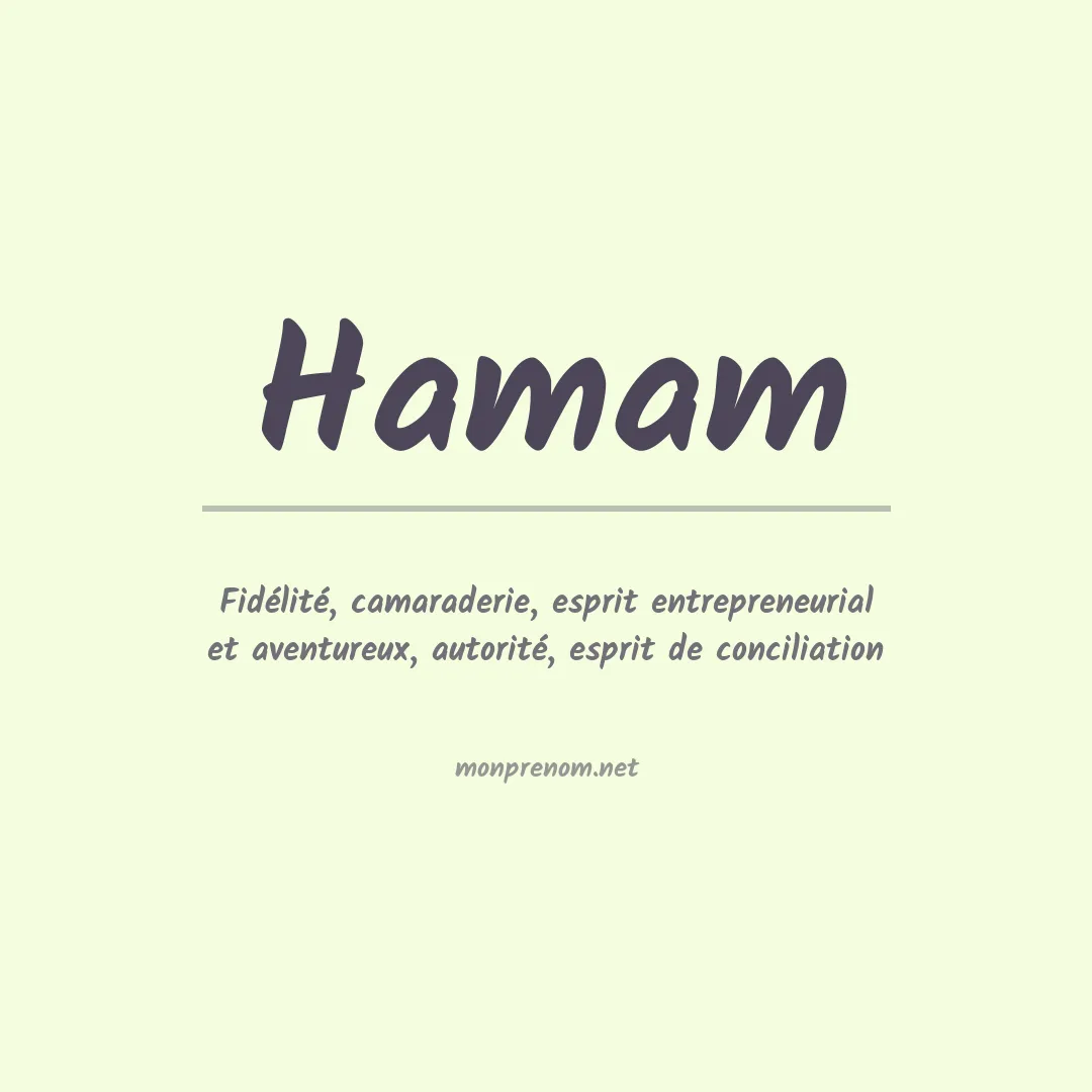 Signification du Prénom Hamam Signification du Prénom Hamam