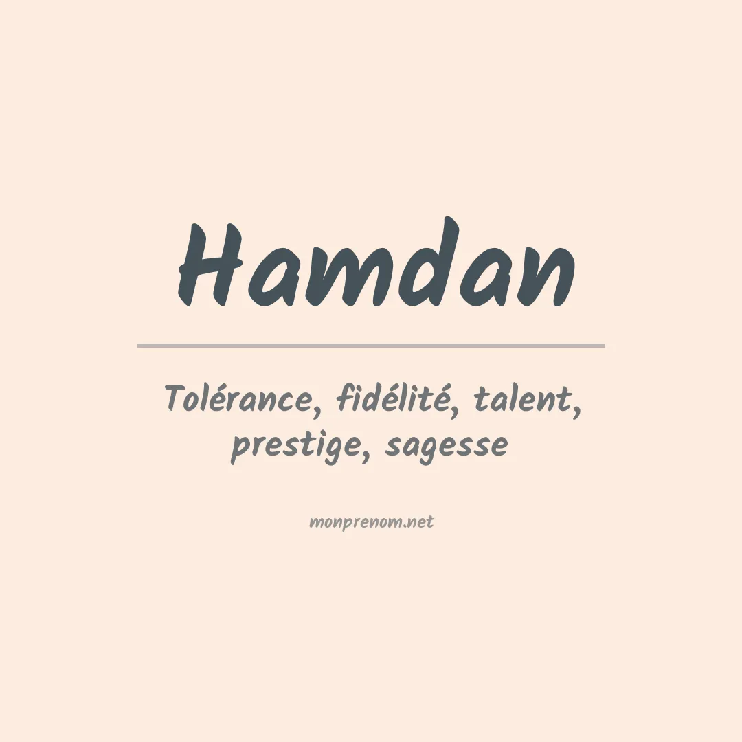 Signification du Prénom Hamdan