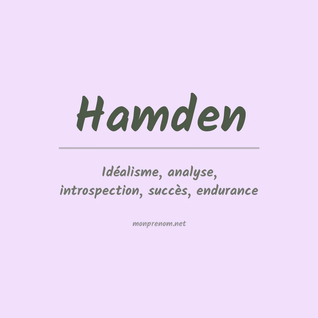 Signification du Prénom Hamden Signification du Prénom Hamden