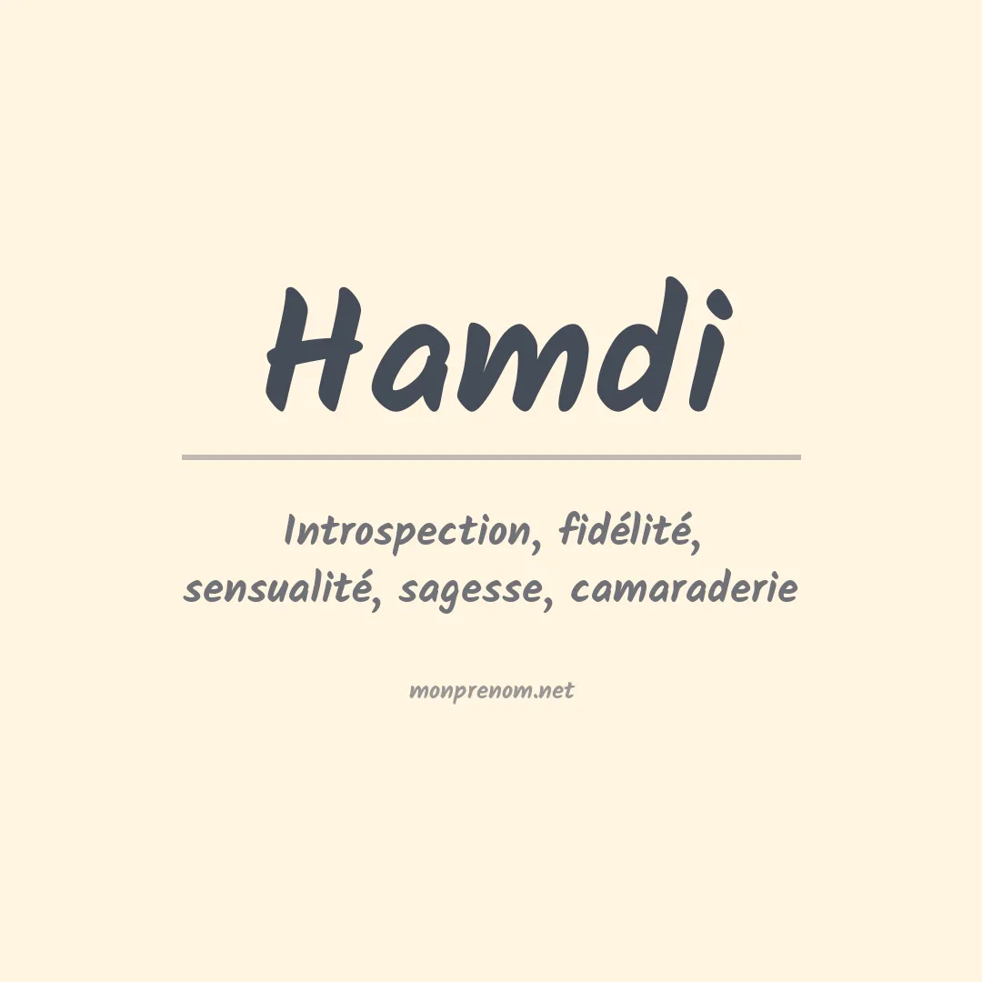 Signification du Prénom Hamdi Signification du Prénom Hamdi