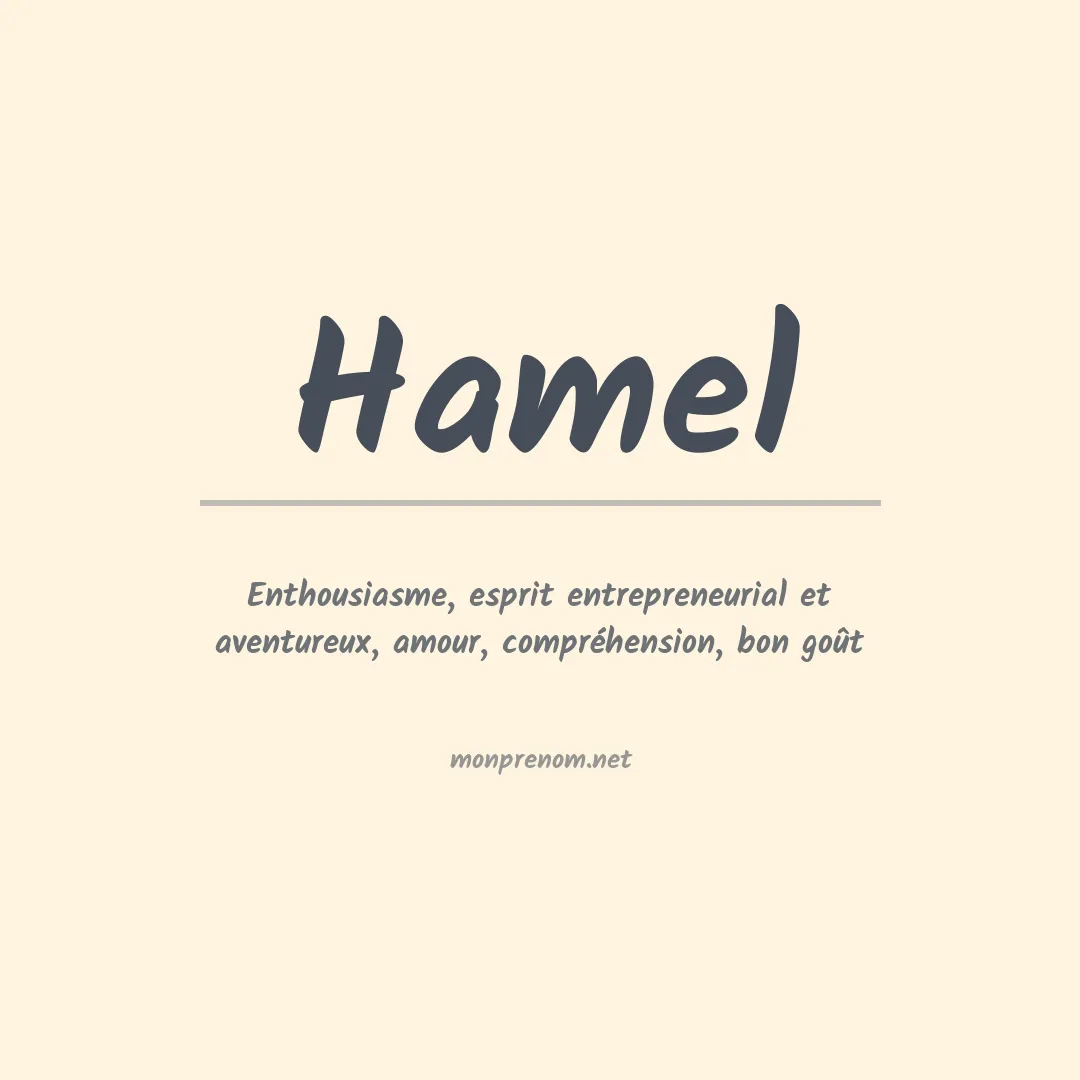 Signification du Prénom Hamel