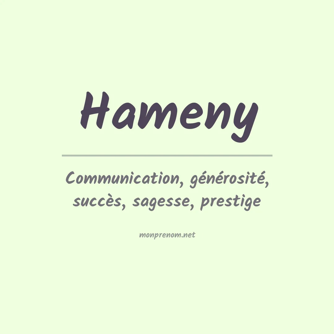 Signification du Prénom Hameny