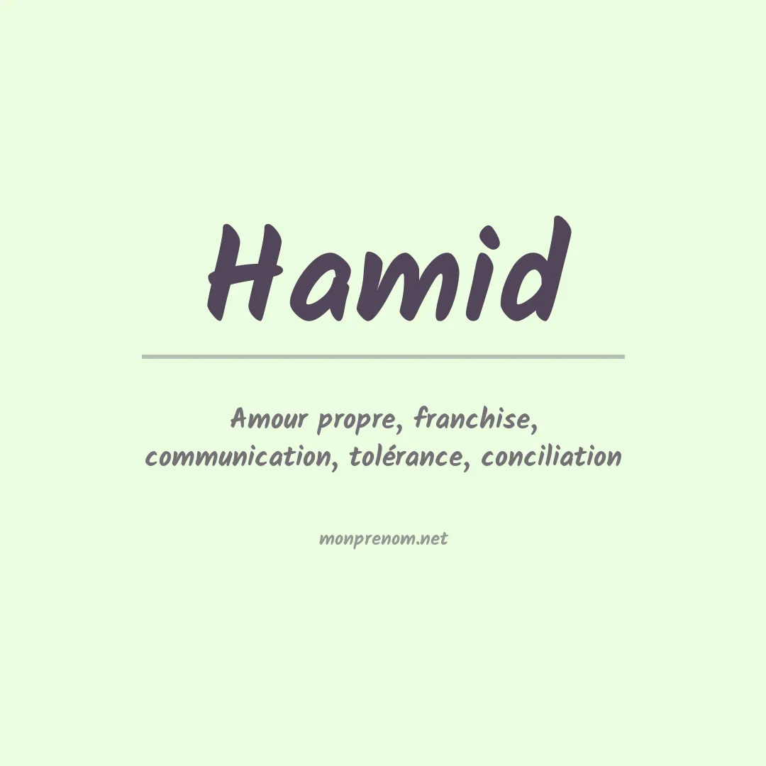 Signification du Prénom Hamid
