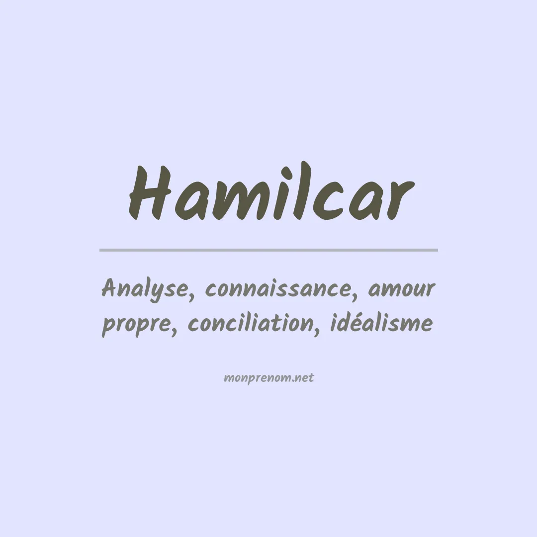 Signification du Prénom Hamilcar