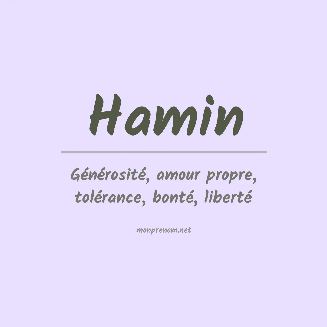 Signification du Prénom Hamin Signification du Prénom Hamin