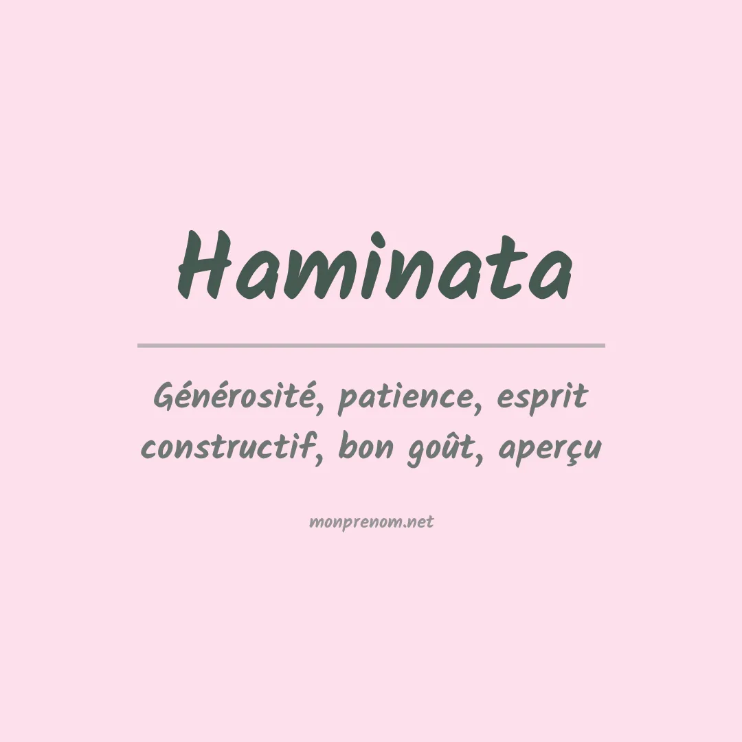 Signification du Prénom Haminata Signification du Prénom Haminata