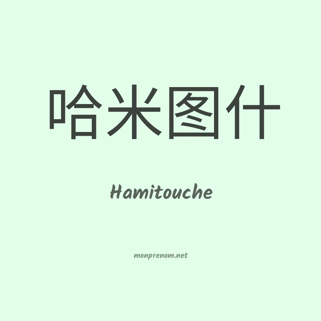 Hamitouche en chino