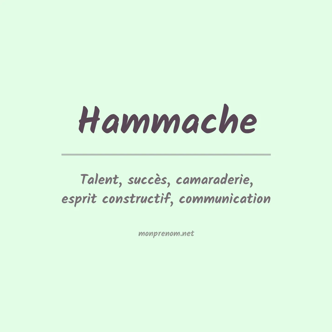 Signification du Prénom Hammache Signification du Prénom Hammache