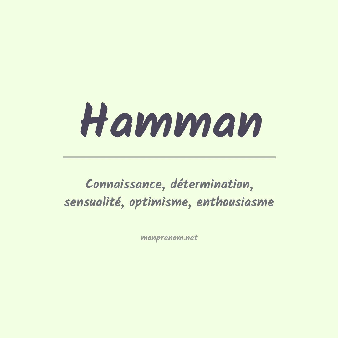 Signification du Prénom Hamman