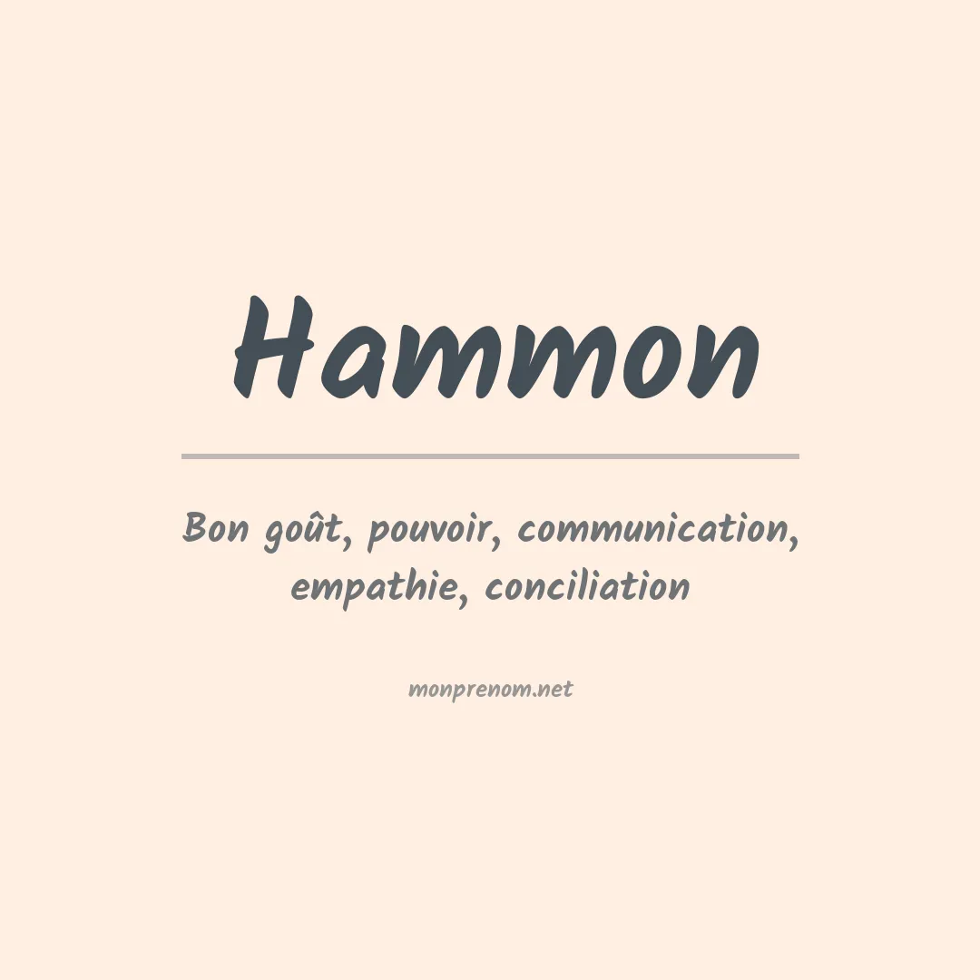 Signification du Prénom Hammon