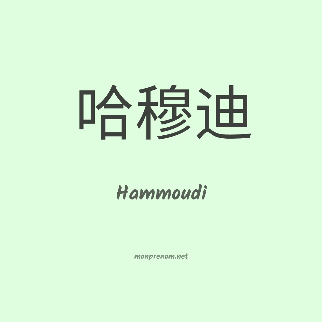 Hammoudi en chino