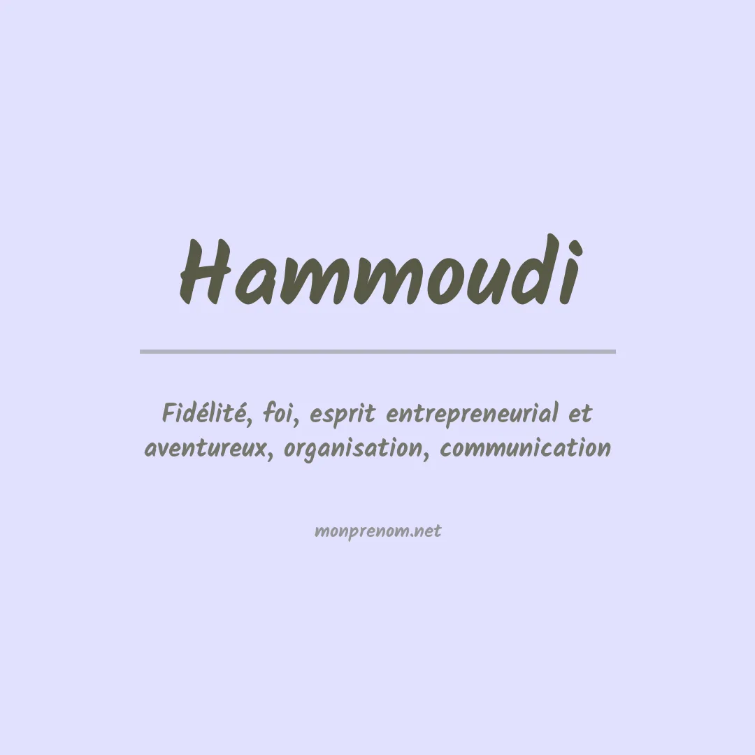 Signification du Prénom Hammoudi Signification du Prénom Hammoudi