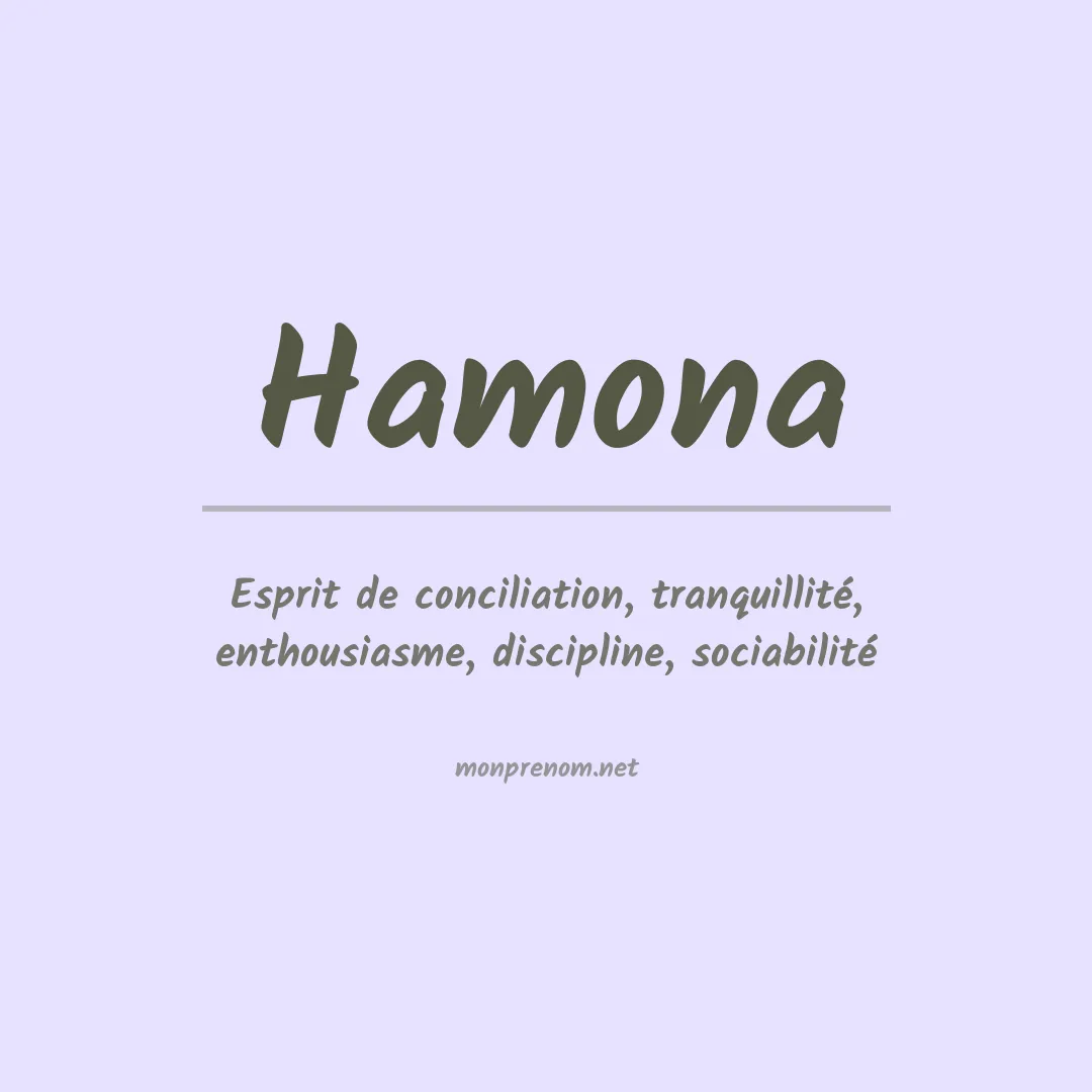 Signification du Prénom Hamona Signification du Prénom Hamona