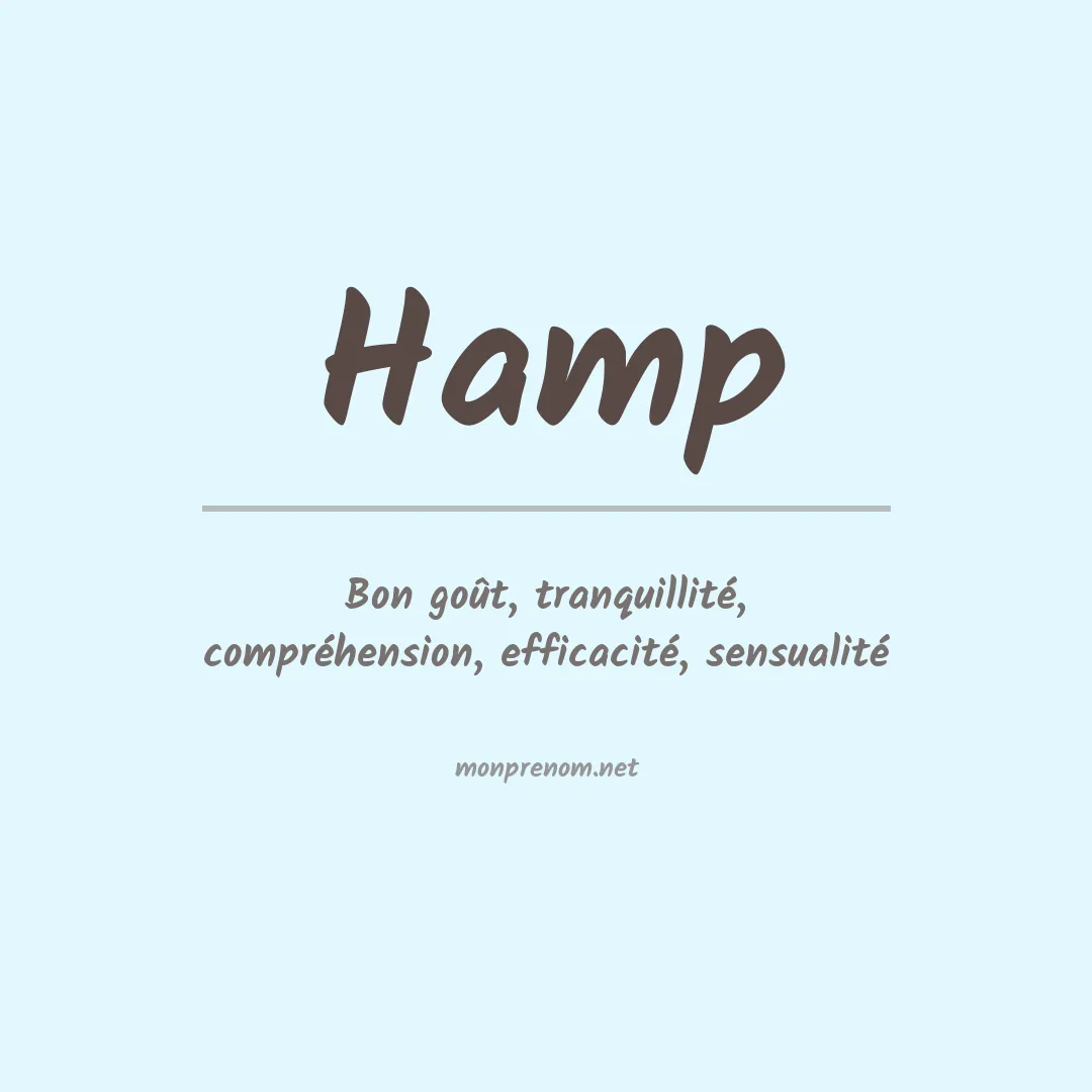 Signification du Prénom Hamp